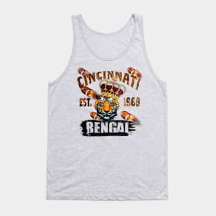 cincinnati bengal football ohio est 1968 retro vintage look Tank Top